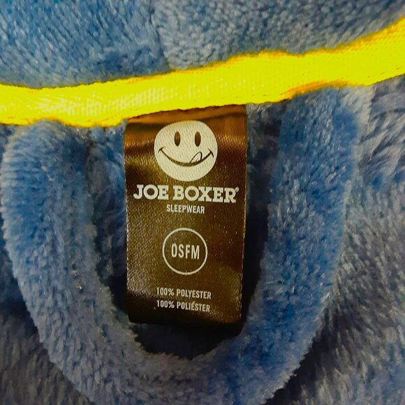 Joe Boxer Womans Belted Robe Size OSFM Long Sleeve Pockets Plush Blue NWT $65. - Picture 7 of 7
